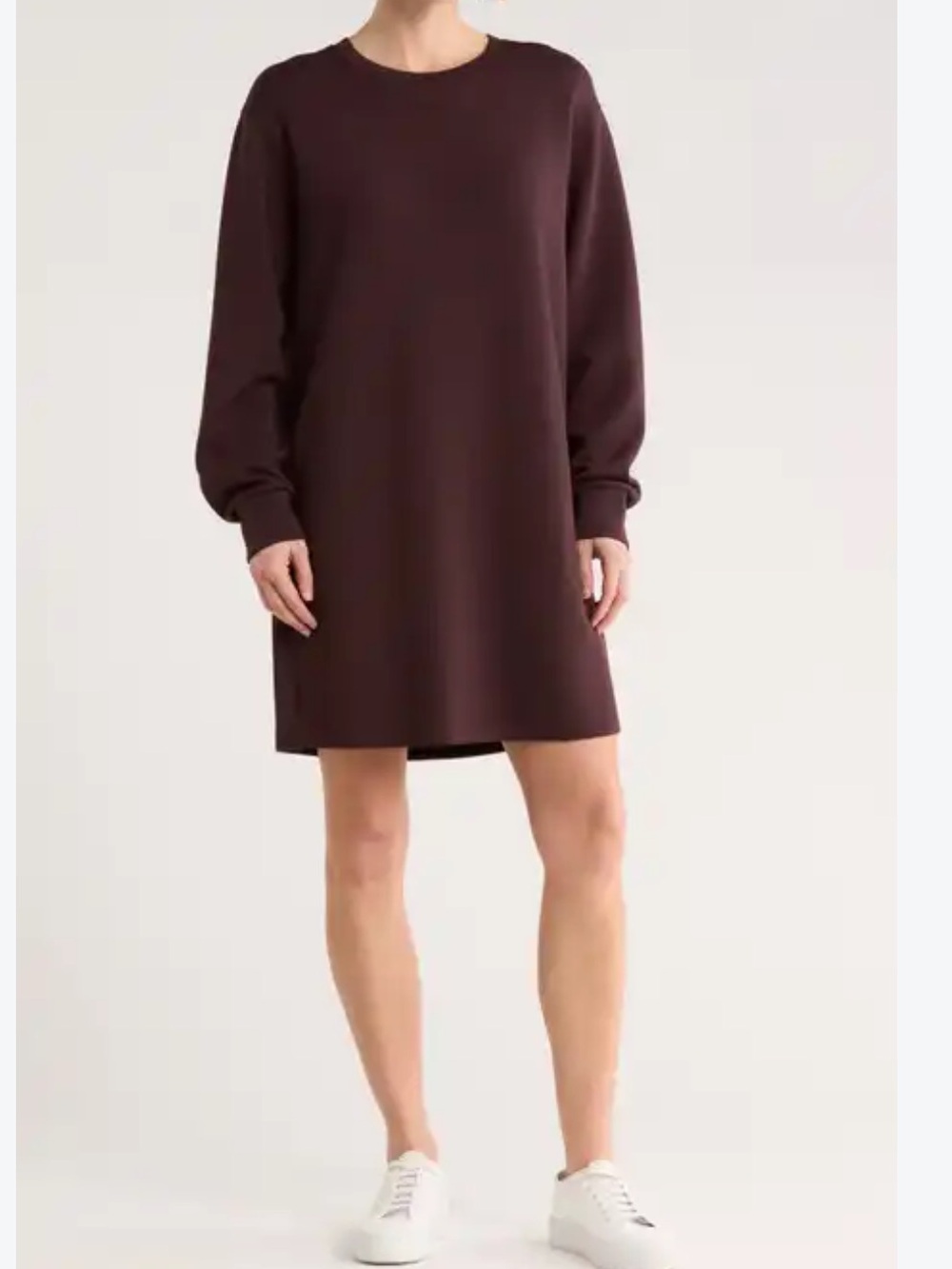 SPANX NWT airessentials crew neck long sleeve dress truffle brown sz xs